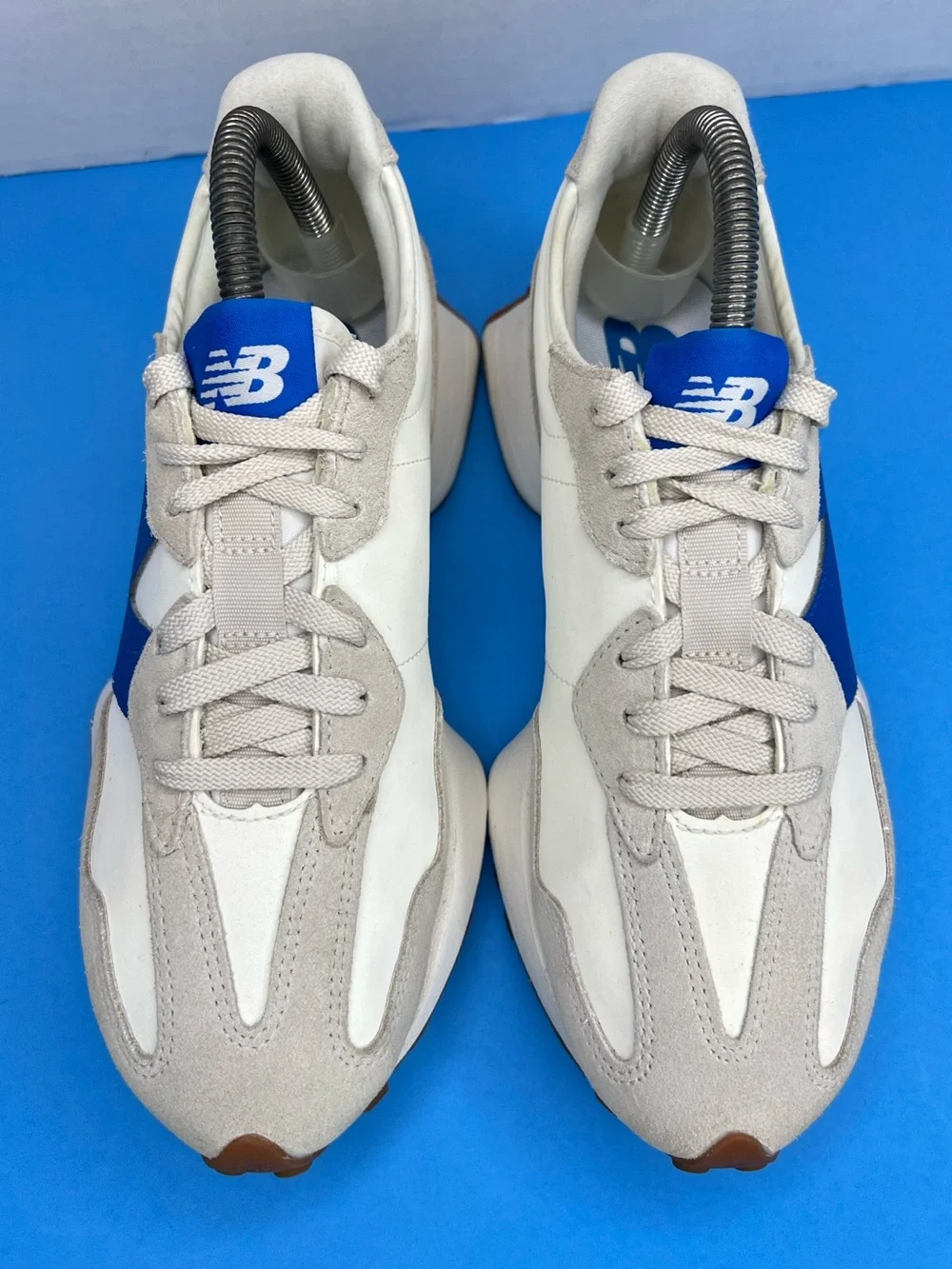 New Balance 327 Womens 7.5 Moonbeam/True Blue New without Box WS327GB TRIED ON.